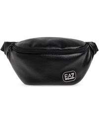 EA7 - Tassen ,Zwart ,Polyester Tas Met Geprinte Logo - Lyst