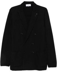 Lardini - Gebreid Double-Breasted Blazer - Lyst