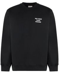 Drole de Monsieur - Katoenen Sweatshirt Met Ronde Hals En Geribbelde Randen - Lyst