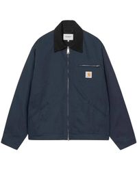 Carhartt - Jassen ,Blauw ,Katoen Og Detroit Jacket - Lyst