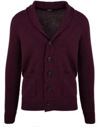 Drumohr - Bordeaux sweater cardigan - Lyst