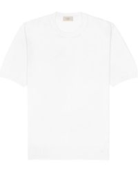 Altea - Leinen baumwolle weißes t-shirt - Lyst