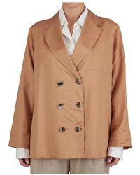 Kiton - Double-Breasted Solid Blazer - Lyst