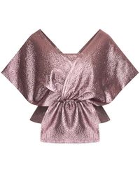 By-Bar - Overhemden ,Paars ,Polyester Simone Metallic Top - Lyst