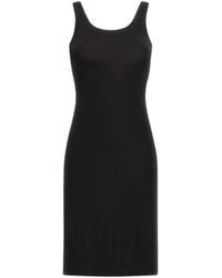 Roberto Cavalli - Zwarte Jurk Met Rc Logo - Lyst