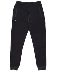 DOLLY NOIRE - Broeken ,Zwart ,Katoen Zwarte Fleece Jogger Trainingsbroeken - Lyst