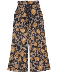 Patrizia Pepe - Pantalon Van Katoenen Mousseline - Lyst