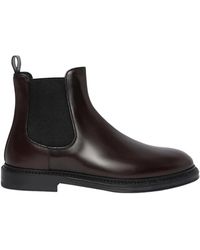 Kiton - Burgunder chelsea stiefeletten - Lyst
