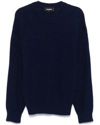 DSquared² - Truien & Vesten ,Bruin ,Bruine Gebreide Pullover Trui - Lyst