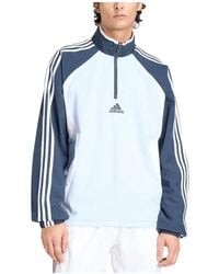 adidas - Fitness ,Blauw ,Polyester Teamgeist Half Zip Sweatshirt - Lyst
