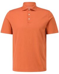 Fedeli - Tops ,Oranje ,Katoen Jersey Polo Shirt - Lyst