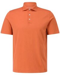Fedeli - Tops ,Oranje ,Katoen Jersey Polo Shirt - Lyst