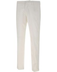 Fay - Stretch Gabardine Capri Broek - Lyst