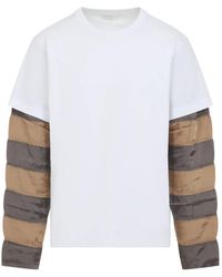 Dries Van Noten - Tops ,Wit ,Katoen Cotton-Viscose T-Shirt - Lyst
