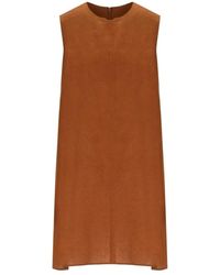 Max Mara - Kleedjes ,Oranje ,Linnen Valanga Dress - Lyst