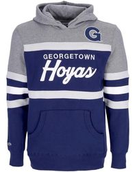 Mitchell & Ness - Hoodies & Sweatvesten ,Blauw ,Katoen Georgetown Hoyas Basketball Team Hoodie - Lyst