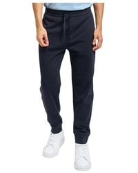 ARMANI EXCHANGE - Broeken ,Blauw ,Katoen Blauwe Jogger Broek Zacht Katoen Elastisch - Lyst