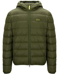 Sun 68 - Jassen ,Groen ,Hood Down Jacket - Lyst