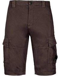 C.P. Company - Stretch-sateen-cargo-shorts in bracken - Lyst