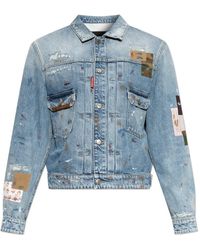 DSquared² - Denim Jacket Met Vintage Effect - Lyst