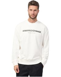 Armani Exchange - Bio-baumwoll-french-terry-sweatshirt - Lyst