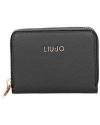 Liu Jo - Accessoires ,Zwart ,Mini Portemonnee En Kaarthouders Met Rits - Lyst