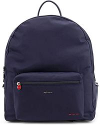 Kiton - Blaue Taschen Mit Ledergriff Und Verstellbaren Riemen - Lyst