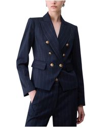Liu Jo - Dubbelrijige Pinstripe Blazer - Lyst