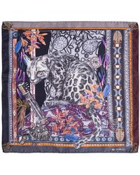 Etro - Zijden Pochet Met Geplaatste Luipaardprint - Lyst