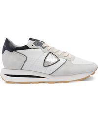 Philippe Model - Weiße und schwarze leder sneaker - Lyst