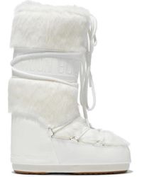 Moon Boot - Weiße geschlechtsneutrale slip-on stiefel - Lyst