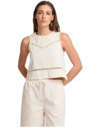 Kocca - Top Cropped Con Inserti Traforati - Lyst
