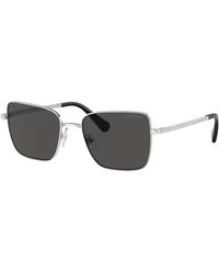 Swarovski - Silber dunkelgraue sonnenbrille - Lyst
