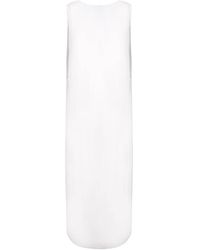 Jacquemus - Vestido blanco sin mangas de cupro con cuello barco - Lyst