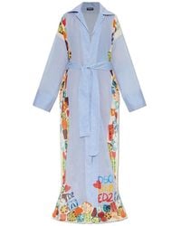 DSquared² - Overhemden ,Blauw ,Katoen Katoenen Kimono - Lyst