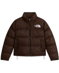 The North Face - Fitness ,Bruin ,Leer 1996 Retro Nuptse Jacket - Lyst
