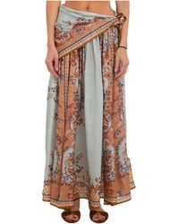 Zimmermann - Aster Scarf Midi Rok - Lyst
