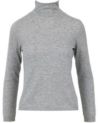 Gran Sasso - Truien & Vesten ,Grijs ,Wol Mock Neck Sweater - Lyst