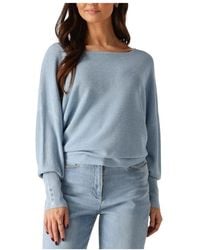 Nukus - Batwing Pullover Lurex Pullover Blau - Lyst