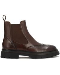 Kazar - Chelsea Boots Aus Leder Mit Brogue-Verzierung - Lyst