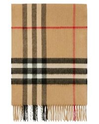 Burberry - Check Cashmere Scarf - Lyst