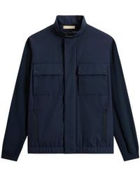 Woolrich - Jassen ,Blauw ,Leer Two Layers Hybrid Jacket - Lyst