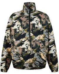 Heron Preston - Jassen ,Veelkleurig ,Nylon Camo Logo Tape Windbreaker Jacket - Lyst