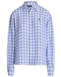 Ralph Lauren - Camisa de lino a cuadros - Lyst