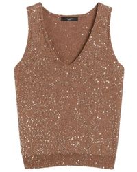 Max Mara - Tops ,Bruin ,Katoen Acaici Sleeveless Top - Lyst