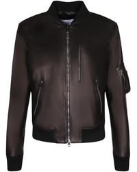 Givenchy - Jassen ,Zwart ,Leer Aviator Jacket - Lyst