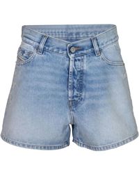 DIESEL - Korte Broeken ,Blauw ,Denim Denim Shorts - Lyst