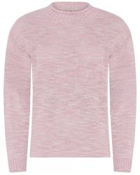 Skovhuus - Rosa melange rollkragen pullover bluse - Lyst
