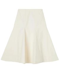 Rohe - Rokken ,Wit ,Katoen Sculpturale Katoenen Midirok - Lyst