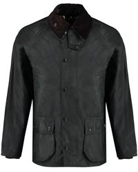 Barbour - Jassen ,Groen ,Katoen Gewaxte Katoenen Jas Met Corduroy Kraag - Lyst